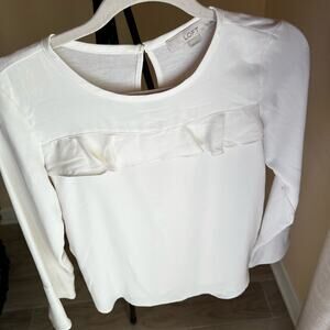 Loft  Ivory blouse woman Size XXS